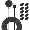 Chofit Dock di ricarica di ricambio compatibile con Garmin Fenix 7X/7/7S/6X/6/6S, Venu 2 Plus, Instinct 2/2S, Forerunner 945/745/55, Vivomove Sport/Vivoactive 4/4S Charger con 10 tappi antipolvere
