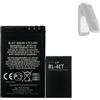 HIGHAKKU Batteria di ricambio BL-4CT compatibile con No-kia 2720 Fold, 5310, 6600 Fold, 6700 Slide, 7210 Supernova, 7230, 7310 Supernova, X3 Replacement Battery