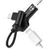 HOYULLI Adattatore Lightning a AUX Auricolari Audio 2in1 Adattatore Jack Auricolari 3.5mm per iPhone 14 13 12 11 Pro Max Cavo Caricatore Connettore AUX per iPad per Apple Caricatore Accessori Auto Spina