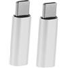 BESTonZON Adattatore Type C a Jack 3,5mm in Alluminio 2 Pezzi, Connessione Audio Originale per Cuffie su Dispositivi Type C, Compatibile Smartphone e Tablet