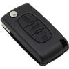 SALPIE Guscio Chiave 3 bottoni con vano batteria, lama VA2 COMPATIBILE con CITROEN C2, C3, C4, C5, C6, C8.
