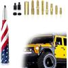 Yumfugu 1 antenna a proiettile personalizzata per auto, 14 x 2 cm, bandiera americana, decorazione patriottica, antenna stabile di ricezione del segnale, accessori di montaggio filettati, per la