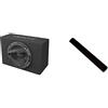 Superauto hi-fi DBX 30.3 Sub Box 300 mm Pot. Max 1000W + Rotolo Moquette Adesiva liscia 70x140 cm colore nero fonoassorbente rivestimento acustico