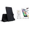 generale COMPATIBILE per WIKO U PULSE LITE (5.2) Custodia COVER case STAND FLIP libro magnetica GEL SILICONE TPU morbida eco pelle PORTAFOGLIO + PELLICOLA vetro TEMPERATO 9H porta carte (NERO)