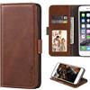 Shantime Elegante Custodia Portafoglio in Pelle Compatibile con CAT S42, Flip Magnetico Antiurto, Slot Carte e Porta Foto Stand(Marrone Scuro)