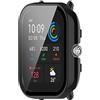 BoLuo Pellicola Custodia per Huami Amazfit GTS 4 Mini con Pellicola Temperata, Morbida Plating PC Protettivo Case Skins Copertura Shell per Huami Amazfit GTS 4 Mini Watch Accessories (Black)