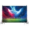 Ttincceer 2.2x1.5m Campo di Calcio Sfondo Rosso Blu Neon Sport Stadio Compleanno Fotografia Sfondo Notte Calcio Gioco Bambini Compleanno Foto Sfondo Uomini Adulto Ritratto Foto Prop