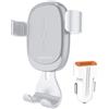 N NEWTOP Sopporto Bocchette dell'Aria KC01 Porta Reggi Universale per Cellulare Smartphone Caricatore Ricarica Wireless Accendisigari Cavo Fast Charger Stand Camper Camion Auto Bloccaggio (Bianco)