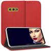mtb more energy® Custodia Cover Bookstyle per Samsung Galaxy S10e (SM-G970, 5.8'') - Rosso - Pelle Sintetica - Portafoglio Protettiva