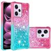 Tivenfezk Glitter Sabbie Mobili Liquido Custodia per Xiaomi Poco X5 PRO 5G/Redmi Note 12 PRO 5G,Cover Antiurto Brillantini Gradiente Colorato Cascata Trasparente Silicone Bling Case Bumper