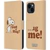 Head Case Designs Licenza Ufficiale Peanuts Prenditi Un Abbraccio Snoopy Abbraccio Custodia Portafoglio in Pelle Compatibile con Apple iPhone 15