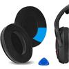 Geekria Cuscinetti auricolari di ricambio in gel per cuffie Sennheiser GAME ONE/ZERO, PC 360/363D/373D, cuscinetti per cuffie, parti di riparazione (nero)