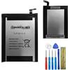 E-yiiviil Batteria di ricambio TLP18C14, compatibile con Wiko View Max, con strumenti