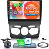 Rimoody 4G+64G Wireless Carplay Android Autoradio per Citroën C4L C4 DS4 2013-2017 10.1 Pollici Autoradio con Wireless Android Auto GPS Navi WiFi Mirror Link Bluetooth FM/RDS/32 EQ/SWC Telecamera Posteriore