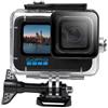 REFLEX CAMERA Custodia subacquea compatibile con Go Pro Hero 13 12 11 10 9, 60 m, profondità dell'acqua testata, custodia protettiva trasparente, un accessorio perfetto per snorkeling, nuoto e