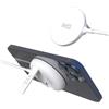 JAYM - Caricabatterie wireless magnetico con funzione stand - induzione rapida intelligente QI 15W Bianco
