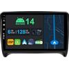 YUNTX 9 pollici Android 14 Autoradio per Audi TT MK2 8J 2006-2012 | Octa Core | 6GB 128GB | Integrato 4G LTE | CarPlay&Android Auto | DSP | DAB | QLED | Dual Band WIFI | Bluetooth 5.0