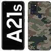 HopMore Cover per Samsung Galaxy A21S Silicone TPU Nero Morbide Disegni Custodie Samsung A21S Bella Kawaii Custodia Antiurto Gomma Case Morbido Caso Gel AntiGraffio - Camuffare