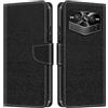 Shantime Custodia Portafoglio in Pelle Compatibile con Doogee V Max Pro, Cover Colorata Flip con Portacarte, Chiusura Magnetica Protettiva(Nero)