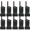 Retevis RB626H Walkie Talkie Lungo Raggio, Radio Bidirezionale con Schermo, Batterie Ricaricabili 2000mAh USB C, VOX, Torcia, Radio Trasmittente per Logistica, Sicurezza, Industria (Nero, 10 Pezzi)