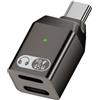 Duttek Splitter USB C a cuffie Lightning, adattatore USB tipo C 2 in 1 con ricarica rapida PD 45 W e adattatore per cuffie da USB C a illuminazione per iPhone serie 16/15 e altri dispositivi di tipo C