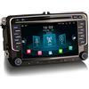 Erisin 8-Core 4GB RAM+ 64GB ROM 7 Android 14 2DIN DVD Autoradio per VW Passat Golf 5/6 Touran Skoda Seat Jetta T5 Polo Transporter GPS Navigatore Bluetooth CarPlay Android Auto DSP DVB-T2 DAB+ WiFi
