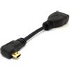 NFHK Cavo adattatore da micro HDMI maschio a HDMI femmina, con angolo di 90 gradi, 10 cm, NF-HD-069-LE