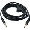 System-S Cavo di ricambio audio 2 m, jack AUX 3,5 mm, con regolazione del volume, per Logitech G Astro A50 A40 A30 A20 A10 G233