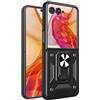 SDTEK Custodia per Motorola RAZR 50 Ultra Cover Robusta Robusta Protezione Obiettivo della Fotocamera Supporto Anello Magnetico Integrato (Nero)