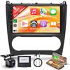 Rimoody 6G+128G 8 Core Android Autoradio per Mercedes Benz Class C/GLK W203 W209 C180 C200 C203 C209 A209 2004-2011 9 Stereo Auto con Carplay Android Auto Senza Fili Mirror Link Bluetooth FM/RDS/DSP WiFi GPS