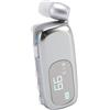 Oreilet Auricolare Wireless Retrattile, Clip su Cuffia Bluetooth con Display di Alimentazione Digitale LCD, Auricolare Auricolare per le Mani il Camionista Sportivo Auricolare (Argento