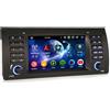 Erisin Android 14 8-Core 4GB RAM+64GB ROM Autoradio Navigatore GPS per BMW X5 E53 7 pollici Radio IPS Schermo Tattile Supporto Wireless CarPlay Android Auto DAB+ Bluetooth 5.0 DSP WiFi Canbus OBD2