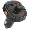 Annadue Doppio Caricatore per Auto, trasmettitore Bluetooth, Ricarica Rapida, Vivavoce, con luci Colorate, trasmettitore Bluetooth Wireless per dispositivi Smart