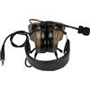 PUSOKEI Cuffie Militari da 7,1 Mm Cuffie per Walkie-Talkie con Cancellazione Elettronica Attiva del Rumore con U94 PPT, Cuffie per Pickup HiFi con Microfono Staccabile (Marrone)