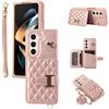ELISORLI Custodia per telefono per Samsung Galaxy Z Fold 5 5G 2023 Cover a portafoglio con tracolla a tracolla e supporto Porta carte di credito in pelle Accessori cellulari ZFold5 Z5 G Fold5 5Z Ragaz