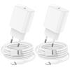 Jeenek Confezione da 2 caricabatterie rapido per iPhone con cavo di ricarica, per iPhone 14 Plus/13 Pro/13 Pro Max/12/11/SE/XS/8/7/6/iPad
