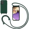 GoodcAcy Cover con Collana per Samsung Galaxy A32 5G,Custodia Silicone Liquido con cordini,Custodie con Regolabile Collana Antiurto AntiGraffio Case con Laccio Tracolla per Samsung Galaxy A32 5G,Verde