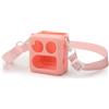Generic Custodia in silicone per Yoto Mini 2024 + tracolla, ecologica e morbida, slot per schede perse, foro per ricarica/cuffie riservato, portatile e sicura per le cadute (rosa)