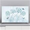 Hixingo Copertura Antipolvere TV, Motivo Fiore 3D Copri Televisore da Interno 32-80 Pollici Custodia Televisore Elastica Cover Protezione TV per Decorativa Casa (Dente di leone,32inch)