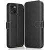 ELESNOW Cover per iPhone 15 Plus - 6.7, Flip Wallet Case iPhone 15 Plus Custodia in Pelle PU Premium, Slot per Schede, con Magnetica a Scatto per Apple iPhone 15 Plus (Nero)