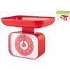 Habi 294 Bilancia Cucina Meccanico ABS, 10 kg, Rosso