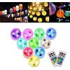 NBTMALL 10Pack Luci Lanterna di Carta Mini Appeso con Telecomando a Batteria Cambia Colore LED Luce Impermeabile Sommergibile per Lanterne Decorazione del Giardino del Partito