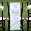 Qijundian Personalizzato Memorial Chair Banner Matrimonio, Reserved Posti a sedere segni Wedding in Loving Memory, Reserved in Loving Memory Chair Sign (38 x 100 cm x40)