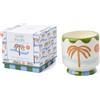 Paddywax Scented Candles Dopo - Candela artigianale in ceramica dipinta a mano, 226 g, palma - Palme lussureggianti
