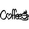 CREATCABIN Legno Intagliato al Laser Lettera Firma caffè Decorazione da Parete Uccello Arte da Parete Silhouette in Legno di Tiglio Scultura da Appendere Decorazione Incompiuta per Pittura 30x12cm