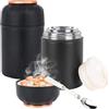 Binnan 500 ml Termos per Alimenti con Cucchiaio, Contenitore Termico per Alimenti Caldi con Maniglia, Acciaio Inossidabile, Portavivande Termico Acciaio Inossidabile per Zuppa, Pasta, Porridge, Riso