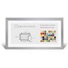 RahmenMax Cornice portafoto in MDF Morena 40 x 90 cm. Argento opaco con vetro acrilico da 1 mm antiriflesso e pannello posteriore bianco - WhiteFix. Cornice per poster in diversi colori e dimensioni.