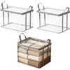 Generic 3 confezioni di sacchetti di stoccaggio in PVC trasparente con manici a cerniera, contenitori di stoccaggio in plastica spessa e resistente per vestiti, coperte, giocattoli, organizer pieghevole per