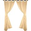 CASAbella Tenda Jenny per Porta Finestra, 2 Pannelli cm 60x240, Tessuto Semitrasparente a Righe, Colori Disponibili: Verde, Oro, Ghiaccio, Azzurro, Beige (Beige)
