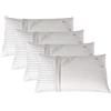 EVERGREENWEB MATERASSI & BEDS EVERGREENWEB - 4 Cuscini Memory Foam con Fodera SILVER, 2 Coppia Guanciali Letto per Dolori Cervicali Tessuto Sfoderabile Imbottitura, 40x70 Alti 15 cm